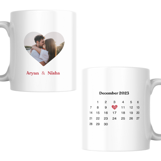 Calendar Mug - Personalized Valentine's Day Gift