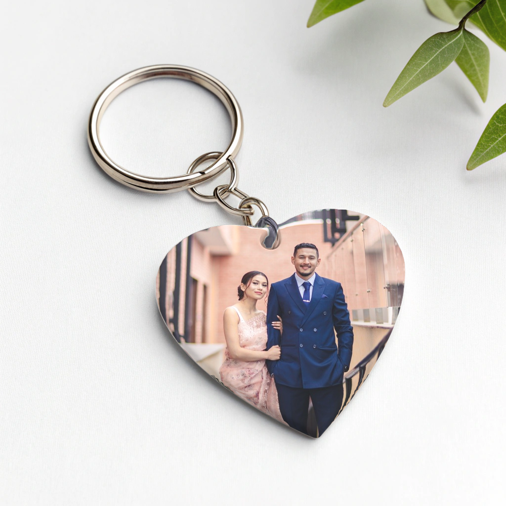 Personalized Heart-Shaped Keychain