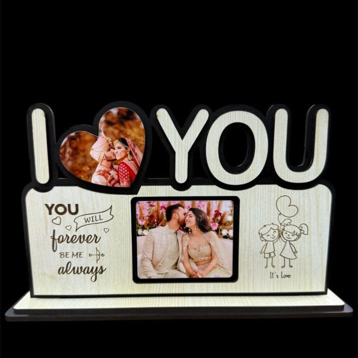 Personalized love desktop frame for couples