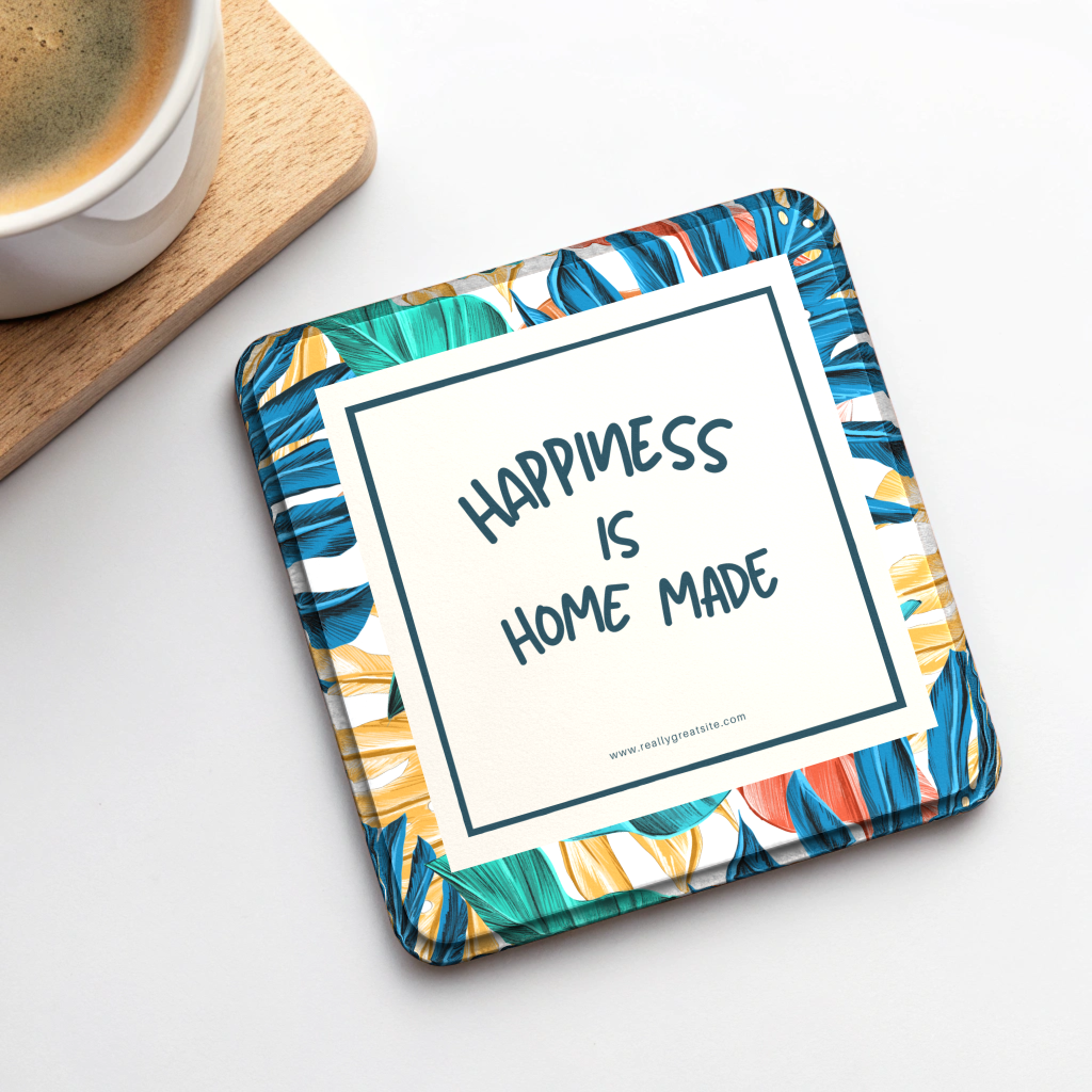 Happiness is Homemade - Square Coaster (Pack of 4