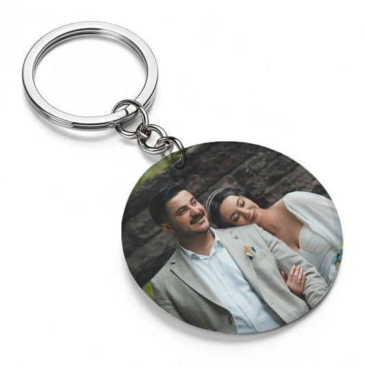 Personalized Round-Shaped Keychain with Photo