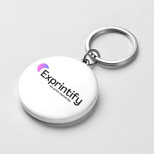 Custom Keychain Round Shaped with Brand Logo