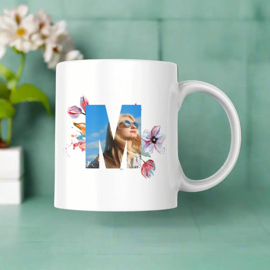 Name Initial Letter Personalized Coffee Mug - Exprintify